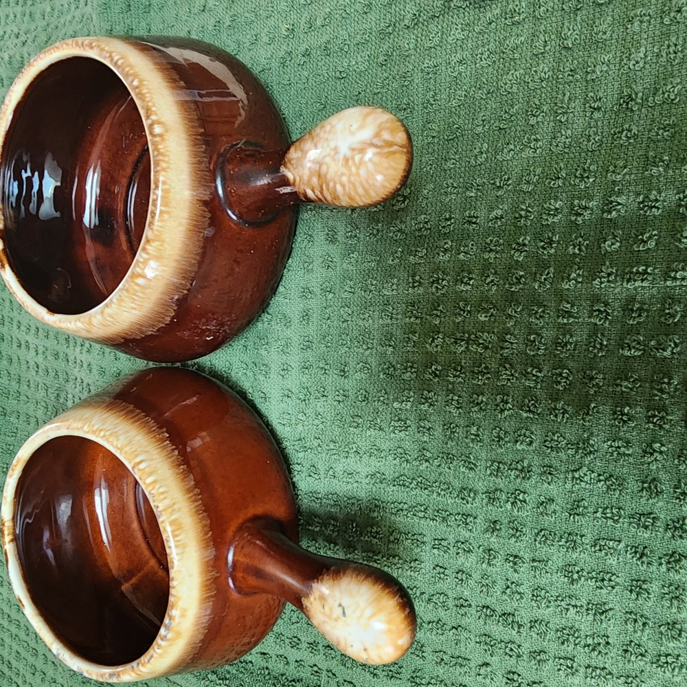Vintage French OnionSoup Bowls with Handles